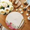 thumbnail image 2 of Roses Valentine's Day Round Placemats for Dinning Tables,Heat-proof Braided Table Mats 13 Inch,Eucalyptus Leaves Floral Rustic Washable Place Mat for Kitchen Restaurant Party Decor Table Setting, 2 of 9