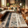 thumbnail image 2 of Ambesonne Southwestern Decorative Rug Carpet, Earthy Ethnic Motifs, 5' 1" X 7' 5", Black Brown Grey, 2 of 5