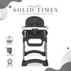 Dream On Me Solid Times High chair, Compact & Sleek High Chair, Multiple Recline and Height Positions, Lightweight Portable Highchair, In Black