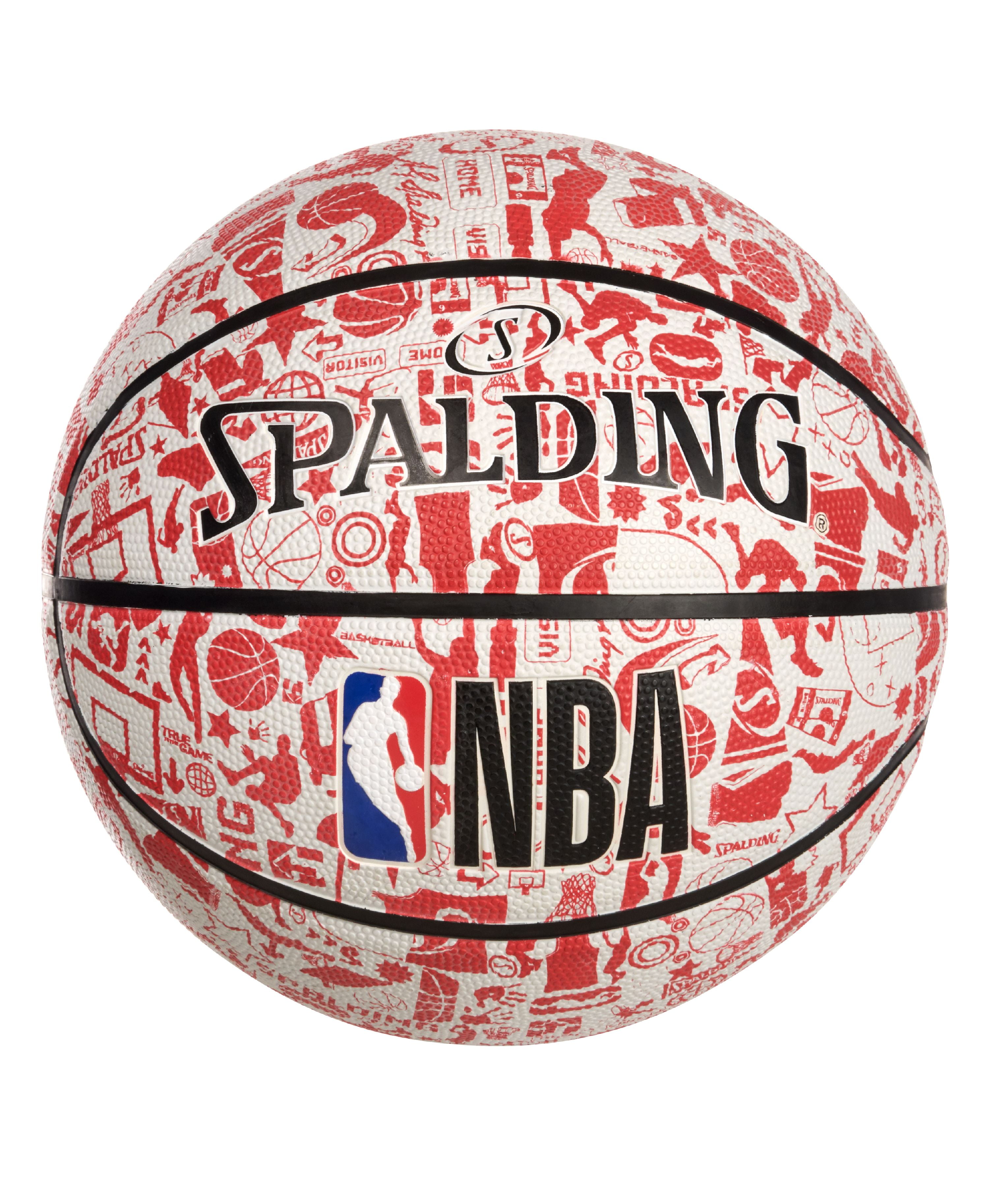 Spalding&reg; NBA Graffiti 29.5&quot; Basketball - Red/White