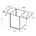 thumbnail image 2 of Mail Boss Extension de Hauteur de Poteau 6 Pouces Granit, 2 of 5