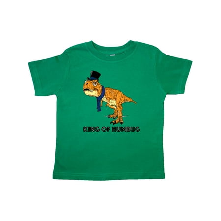 

Inktastic King of Humbug Orange Tyrannosaurus Rex in Top Hat and Scarf Gift Toddler Boy or Toddler Girl T-Shirt