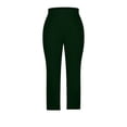 thumbnail image 6 of QATAINLAV Wide Leg Cropped Yoga Pants for Women High Waisted Casual 3/4 Length Workout Pants Summer Loungewear Army Green S, 6 of 7
