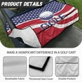 thumbnail image 5 of SEANATIVE USA Flag Golf Cart Seat Covers Club Car Golf Ball Pattern Golf Cart Seat Towel Blanket with Storage Pockets Washable Golf Cart Accessories Fits for More 2 Person Seats Golf Carts Decor, 5 of 7
