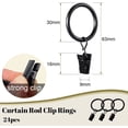 thumbnail image 3 of 4 Pieces Curtain Rod Brackets General Adjustable Curtain Brackets Holder Wall Bracket Hooks with 8 Pieces Expansion Screws 24 Pieces Black Metal Ring Curtain Clips for 1 Inch Curtain Rod, 3 of 7