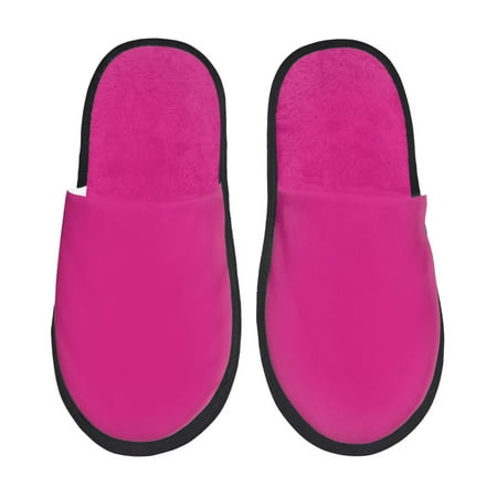 Balery Darkmagenta Slient Indoor Furry Fleece Comfort House Shoes Soft Non-Slip Home Shoes Cotton slippers House Slippers-- Medium