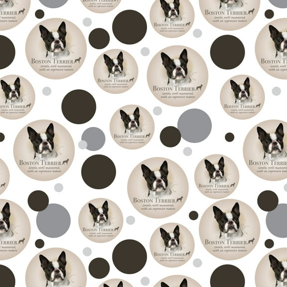 Boston Terrier Dog Breed Premium Gift Wrap Wrapping Paper Roll
