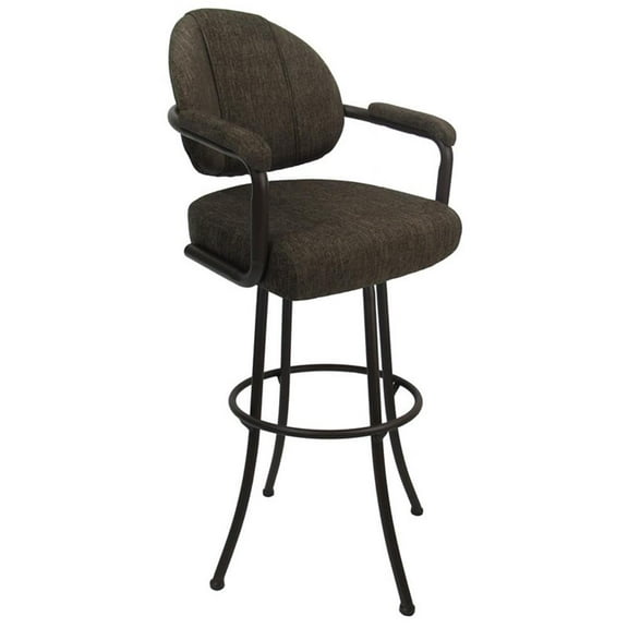 Extra Tall Swivel Metal Bar Stool 34" M-70 - Sanora Brown - Coffee