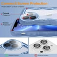 thumbnail image 4 of for iPhone 13 Pro Max Case, Cute Curly Wave Frame Shape with Plating Edge, Camera Lens Cover & Soft TPU Silicone Heavy Duty Shockproof Protection Clear Phone case for iPhone 13 Pro Max, Blue, 4 of 16