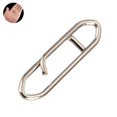 thumbnail image 4 of Clip Plata Acero Inoxidable Cambio Rápido Señuelo Cebo Snap Clip Pesca Velocidad Clip Snap Conector Para Agua Dulce Agua Salada Actividades De Pesca Al Aire Libre Sweethay OD010213-02, 4 of 7