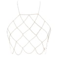 thumbnail image 2 of 2X Cadena del Cuerpo de Halterneck de La Mujer Bralette Bikini Sujetadores de Collares EstóMagos (Oro), 2 of 5