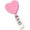 Pink, variant on Heart Shaped Retractable Badge Reel with Rotating Swivel Spring Clip - Cute Heavy Duty Name Tag Reels for Nurses, Pediatrics, Teachers, EKG and More by Specialist ID (Red)