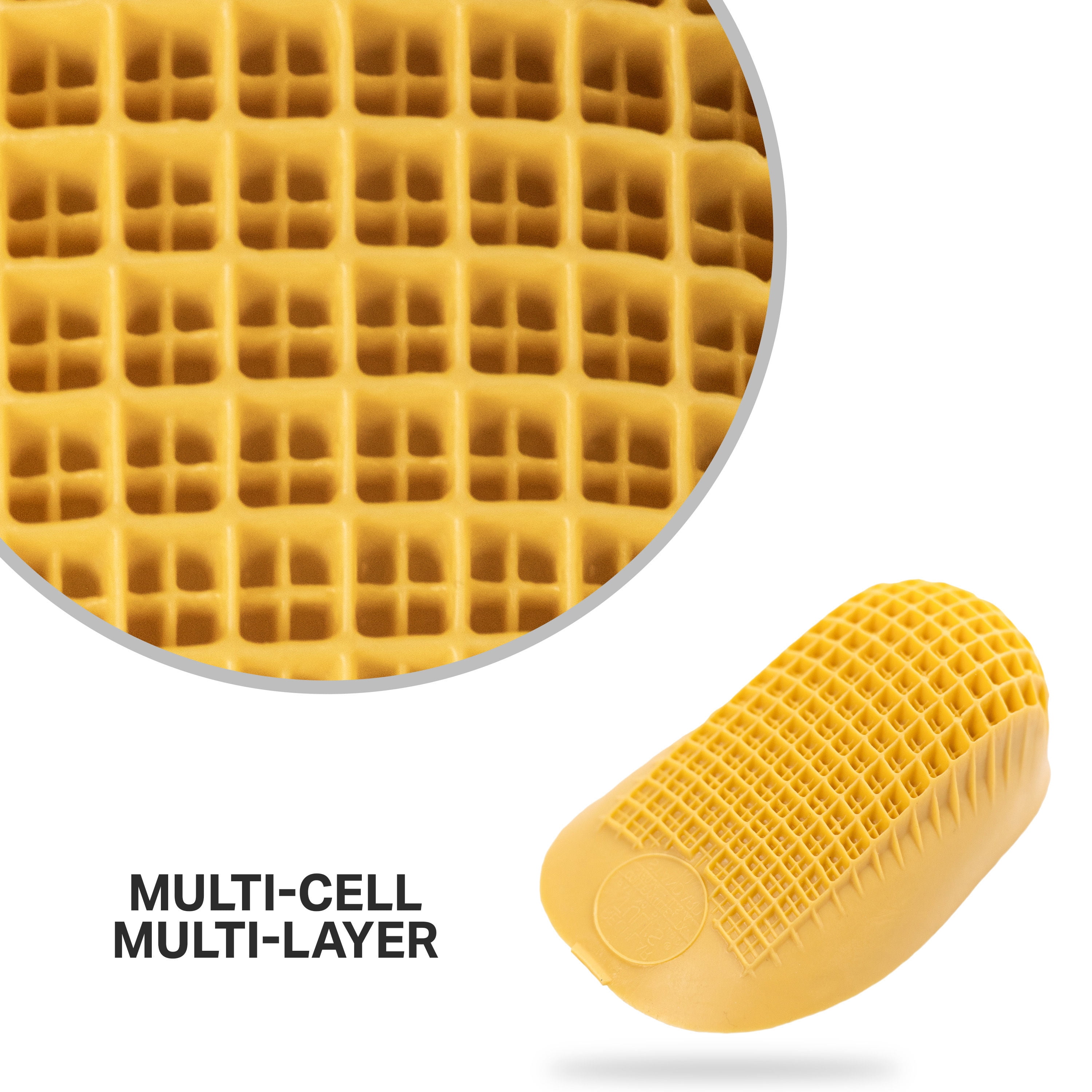 (2 pack) Tuli's Classic Heel Cups, for Heel Pain & Plantar Fasciitis, All Day Comfort, Yellow, Regular Size, 1 Pair