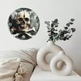 thumbnail image 3 of 10-Inch Silent Wooden Wall Clock, " Skull Clock Crossbones Painted Texture "  Silent Non-Ticking Clock, Battery Operated (AA Batteries Not Included), Artistic Home Decor, 3 of 8
