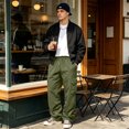 thumbnail image 3 of Dwellite Mens Baggy Sweatpants Fall Winter Casual Wide Leg Sweat Pants Athletic Gym Cargo Sweatpants with Pockets 2026 Green L, 3 of 9