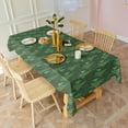 thumbnail image 3 of Green Christmas Tree Pattern Rectangle Tablecloth 60"x102",Waterproof Polyester Rectangle Table Cloth, Wipeable Spillproof Polyester Tablecloth for Dining, Camping, Indoor and Outdoor, 3 of 6