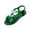 Green, variant on Women's Bow Flat Sandals Comfortable 2026 Summer Beach Vacation Open Toe Ankle Strap Slip On Trendy Slides Shoes Green Size 9