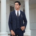 thumbnail image 4 of i·FineLong Men's Plaid Three - Piece Suit, Suitable for Business and Travel, 4 of 7