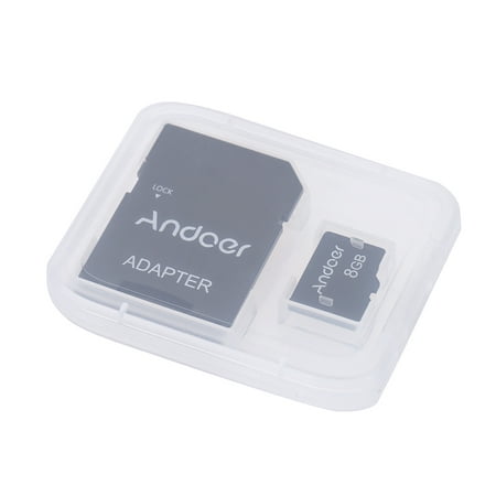 Andoer 8GB Class 10 Memory Card TF Card + TF Card Adapter for Camera Car Camera Cell Phone Table PC Audio Player