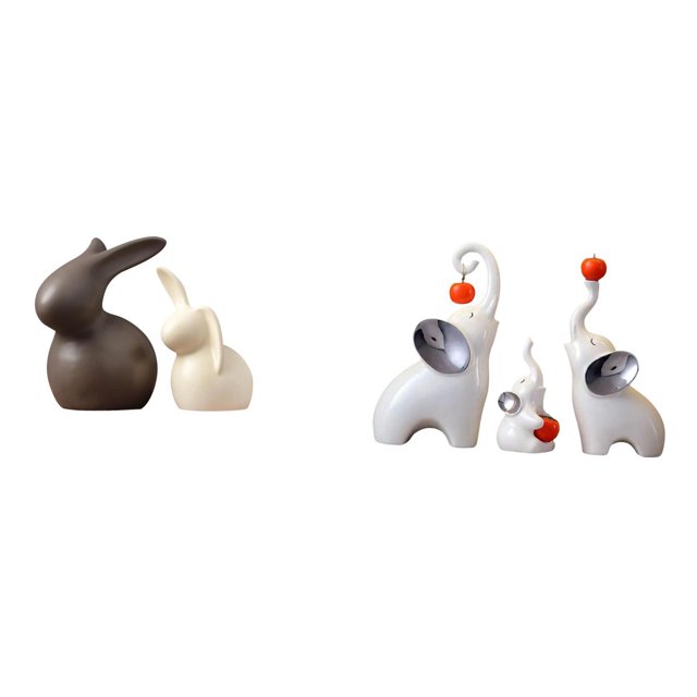 Juego de estatuas de cerámica de , figuras, esculturas, decoración de mesa, material cerámico artístico único, diseño agradable, adecuado para