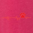 thumbnail image 2 of Dog Heartbeat | Paw Print EKG Lifeline | Veterinarian Vet Tech Dog Lover Tri-Blend Racerback Tank Top, Shocking Pink, Large, 2 of 5