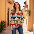 thumbnail image 5 of HLKJKLS Long Sleeve Shirts For Women Casual Long Sleeve V Neck T Shirt Polyester Spandex Spring Winter Fashion Blue S-Xxl, 5 of 7
