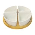 thumbnail image 2 of JS Gourmet - Appetizer Serving Set, Bamboo Tray, Ceramic Bowls and Spoons, 2 of 4