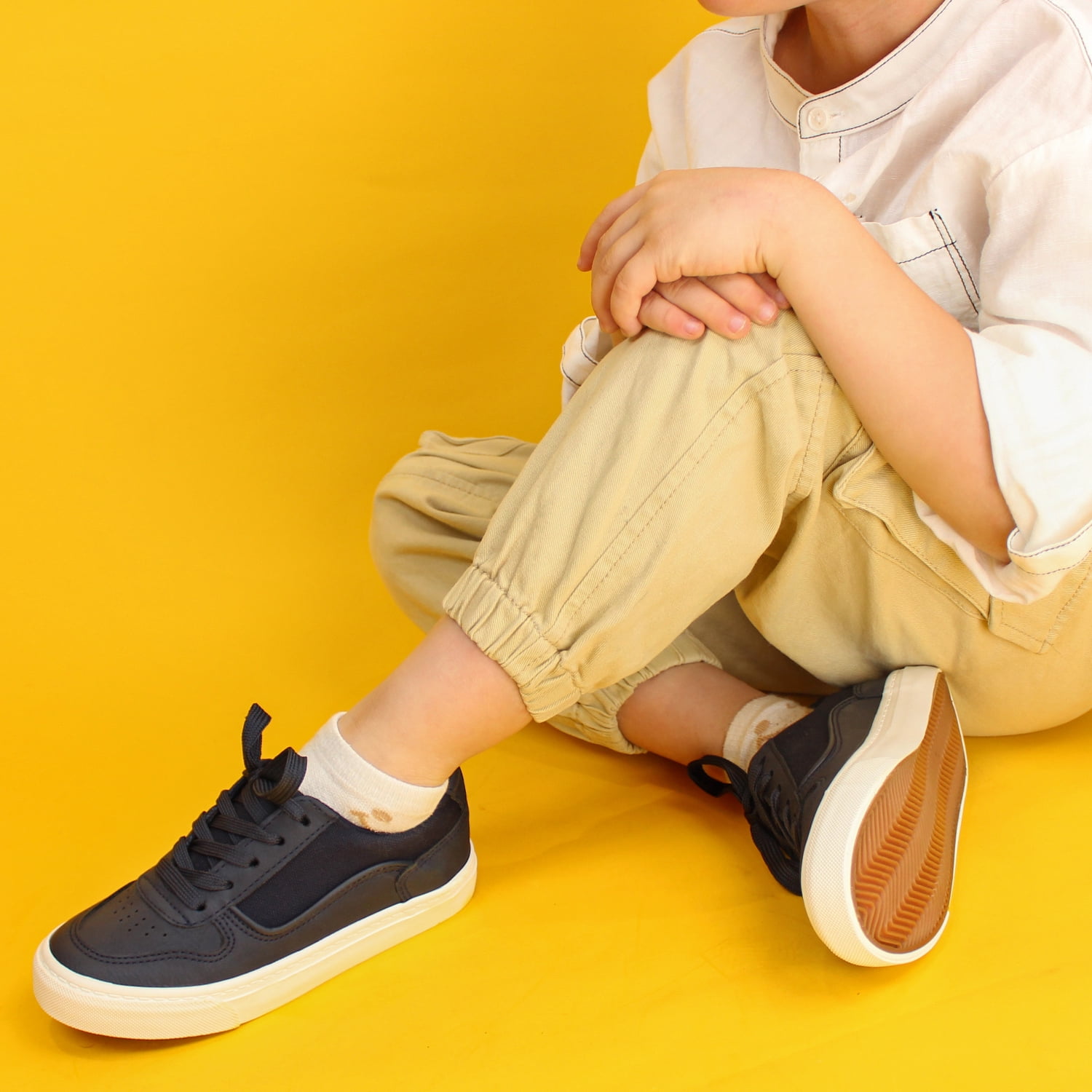 Kids' Boys Girls Lightweight Fashion Sneakers Low Top Casual School Walking Shoes,Navy,1 M US