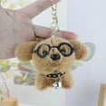 thumbnail image 3 of 2-Pack Magnetic Plush Puppy Keychains with Glasses - Cute Squatting Dog Stuffed Animal Key Ring for Bags, Backpacks | Adorable Couple Gift Accessories, 3 of 8