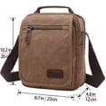 thumbnail image 4 of Mygreen Men's Multifunctional Canvas Shoulder Bag Handbag Multi-Pockets Business Messenger Bags Outdoor Sports Over Shoulder Crossbody Side Bag, 4 of 8