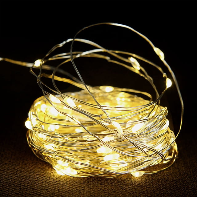 Fiudx Guirnalda de Luces Solares, 8 Modos de Iluminación, Cable de Cobre Flexible, Decoración para Exteriores E Interiores, Porche de Jardín, Color Blanco Cálido, Ahorro de Energía, Impermeable, Cabl