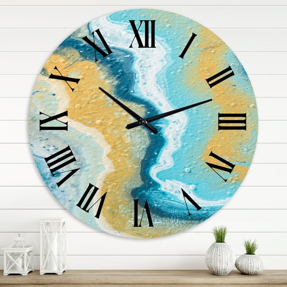 Designart 1 in Quartz Farmhouse Wall Clock