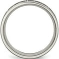 thumbnail image 2 of Titanium Brushed Greek Key Laser Design 8mm Flat Band (Size 11) Made In China tb33e-11, 2 of 5