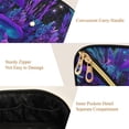 thumbnail image 5 of FORMRS Makeup Bag Travel Cosmetic Organizer for Women Fold Flat Zipper Pouch with Handle, Purple Mushrooms Pattern, 5 of 8
