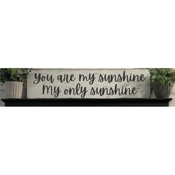 Cskhip You are My Sunshine, My only Sunshine Wood Sign, Child's Room Decor, Farmhouse Nursery Decor Decor Wooden Signs with Sayings 4x16 inch