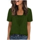 thumbnail image 3 of TaTaai Women's Casual Faux Two Piece Short Sleeve Top, Solid Pattern, Round Neck, Fashion Daily Home Wear, Comfortable Fabric Gift, 3 of 5