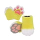 thumbnail image 3 of Zapatos de garra de gato con patas de animal para cosplay, pantuflas peludas para mujer, botas peludas para rol Amarillo, 3 of 9
