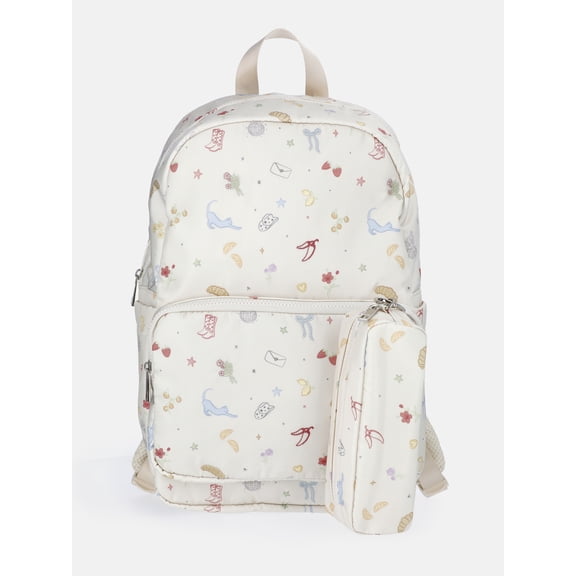 Weekend Academy Girl's Dome Backpack, Off-White Conversational