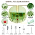 thumbnail image 3 of UNIFULL Foot Spa Bath with Heat and Temperature Control, Massager Roller, Bubble, Remote Control, Pedicure Kit, Red Light, Large Heating Foot Bath-Green, 3 of 11