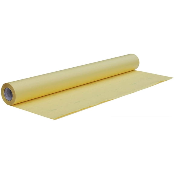 INTBUYING 60*1968inch (1.52*50M) 2Mil Glossy Vinyl Cold Laminating Film for Laminating Machine Yellow