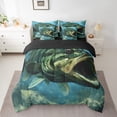 thumbnail image 2 of Big Pike Fish King Comforter Set 7 Pieces Hunting and Fishing Bedding Comforter Sets Bedroom Decor, Bass Fish Bed in a Bag Ocean Animal Bedding Set, Rustic Farmhouse Bed Sheets Set, 2 of 4