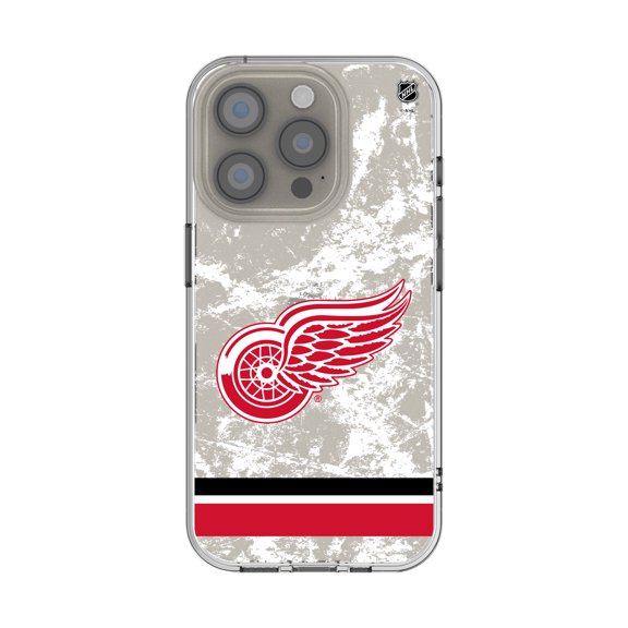 Detroit Red Wings iPhone Stripe Clear Ice Case