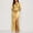1#Gold, variant on Formal Dresses for Women Satin V Neck Sleeveless Cocktail Wedding Guest Maxi Dress Pleated High Waist Wrap Split Evening Gowns Brown XL