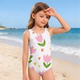 thumbnail image 2 of Grblisyd Girls Swimsuit Size 10-12 Cute Cartoon Bathing Suit Crew Neck One Piece Sporty Quick Dry Girls' Swimwear, 2 of 6