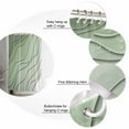 thumbnail image 5 of Shower Curtains Sets for Bathroom Decor Gradient Sage Green Ocean Wave LineWaterproof Bathroom Curtain with Hooks,Simple Stripedfor Bathroom Decor,60x72IN, 5 of 7