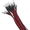 thumbnail image 2 of 20 x 3 mm LEDs with 20 cm cable DC 12 V LED ready-wired mounting rings plastic (red), 2 of 4