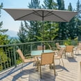 thumbnail image 3 of ACEGOSES 10x7ft Aluminum Frame Outdoor Patio Shade Market Rectangle Umbrellas with a Crank and Sturdy Ribs,Gary, 3 of 9