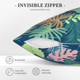 thumbnail image 5 of ZNDUO Square Home Decorative Throw Pillows, Corduroy Green Tropical Leaf Doodle Pattern Couch Pillows, Throw Pillows for Bed, 16"x16", 5 of 8