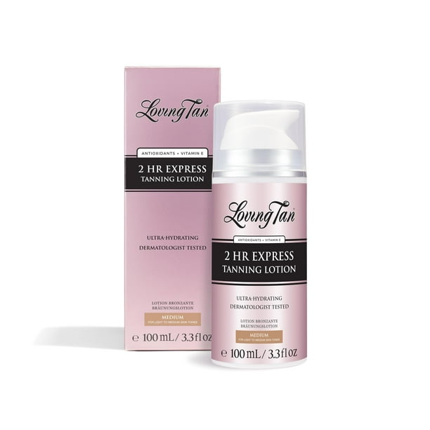 Loción autotanner Loving Tan 2 Hr Express, tamaño mediano, 100 ml