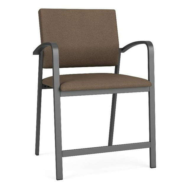 Pemberly Row Chaise de Réception en Polyuréthane et Acier de 24,5 Pouces en Brun/charbon